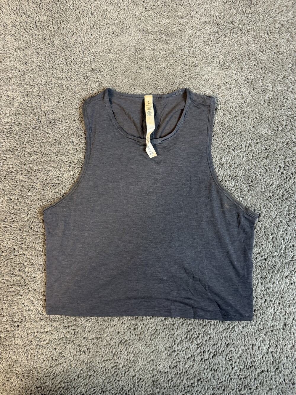 Lululemon In A Cinch Tank Top Womens 4 Gray Lightweight Stretch Sleeveless